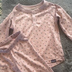 Patagonia Long Sleeve Top and Pant Capilene Baselayer Set- Girls 3T